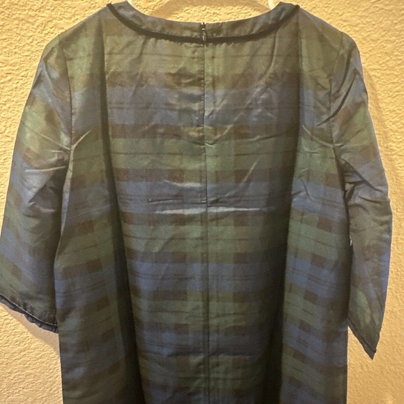 Tuckernuck | NEW Jamie Velvet Trimmed Plaid Blackwatch Midi Dress Size S NWT - Picture 5 of 5